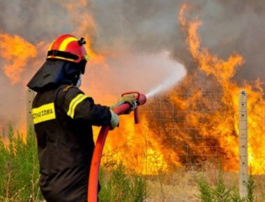 Υπό μερικό έλεγχο βρίσκεται η φωτιά στην Πούντα της Αιγιαλείας